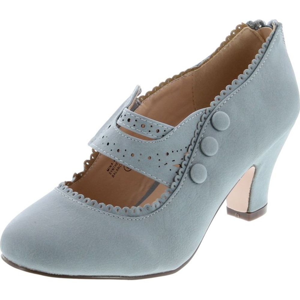 Classic Mary Jane Pump in Light Blue